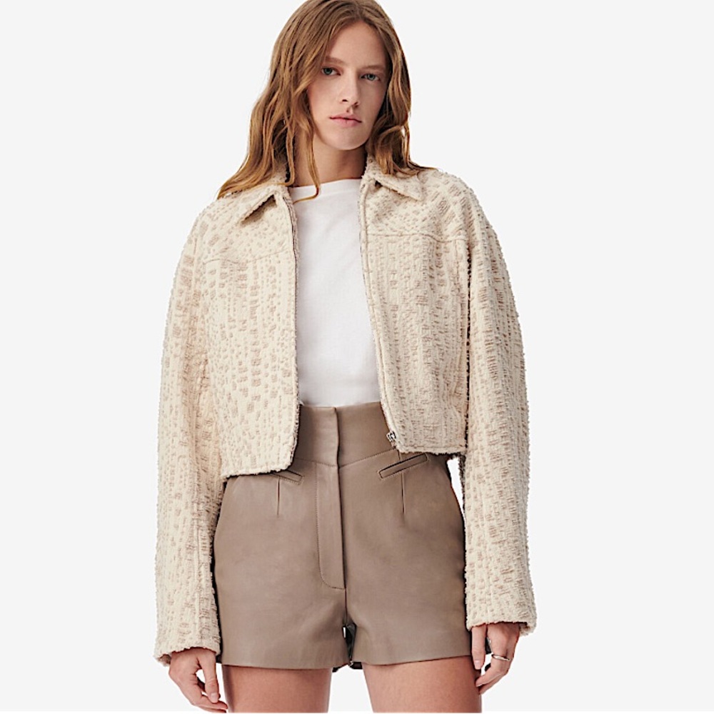 NWT IRO LEONI CROPPED JACKET Size FR 34 (XS/S) $545